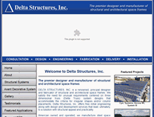 Tablet Screenshot of deltastructures.com